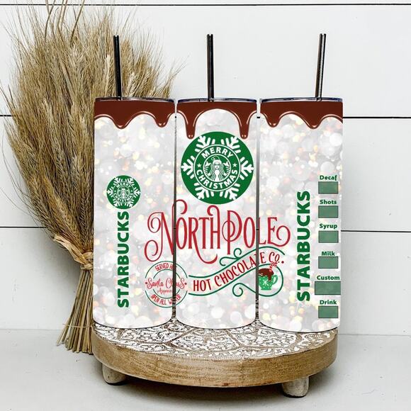 Northpole Coffee Christmas 20oz Tumbler With Metal Straw - Picture 2 of 2